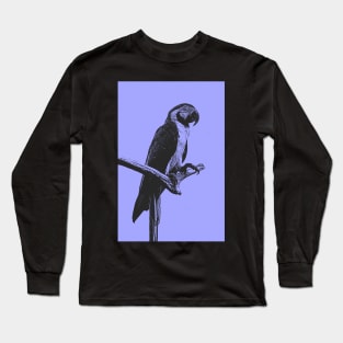 Macaw Bitmap Effect Long Sleeve T-Shirt